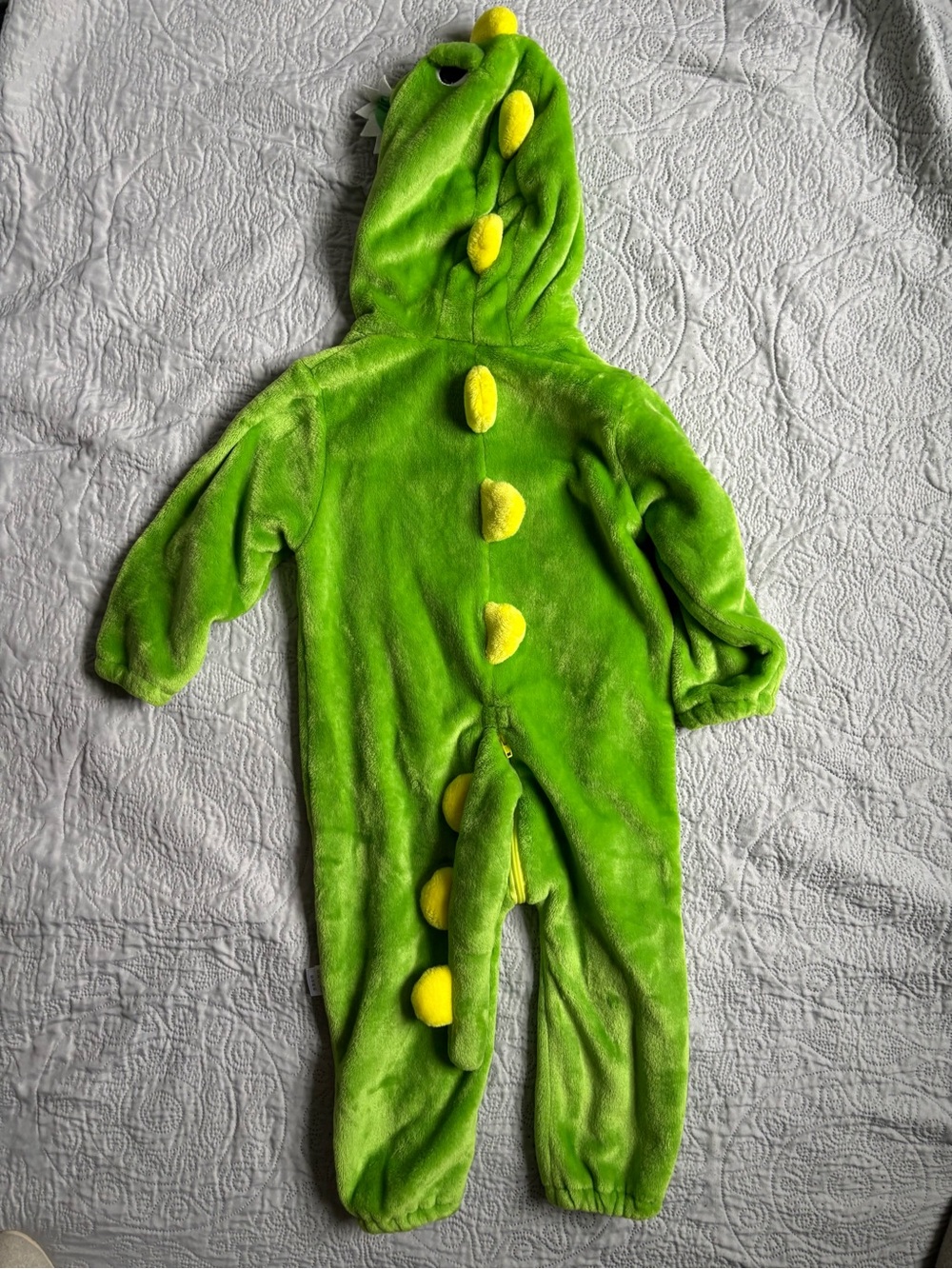 Green Dinosaur Kids Costume Hooded One-Piece - Picture 2 of 2